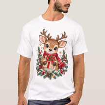 Joli T-Shirt de Noël Cadeau de Renne