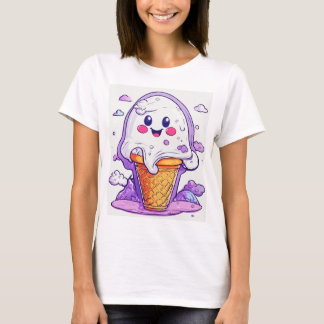 **"Joli T-shirt design crème glacée fantôme - Ador