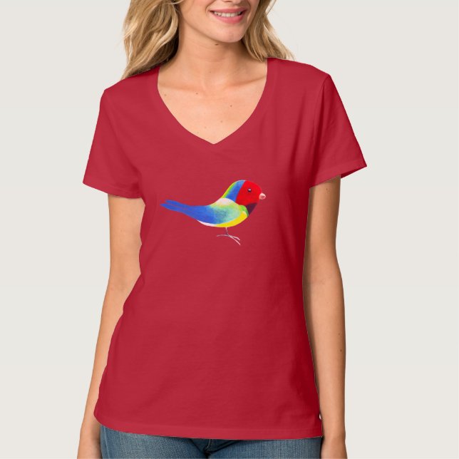 Joli T-shirt d'oiseaux (Devant)