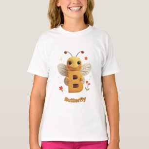 Joli T-Shirt Enfant Papillon B est pour Papillon