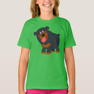 Joli T-shirt enfant Rottweiler de dessin animé