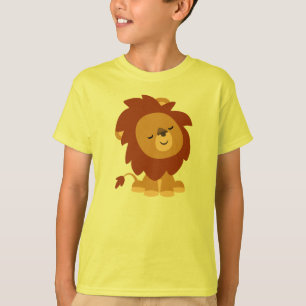 Joli T-shirt Enfants Lion Cartoon Paisible