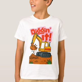 Joli T-shirt Excavator Kids - "Diggin' It!"