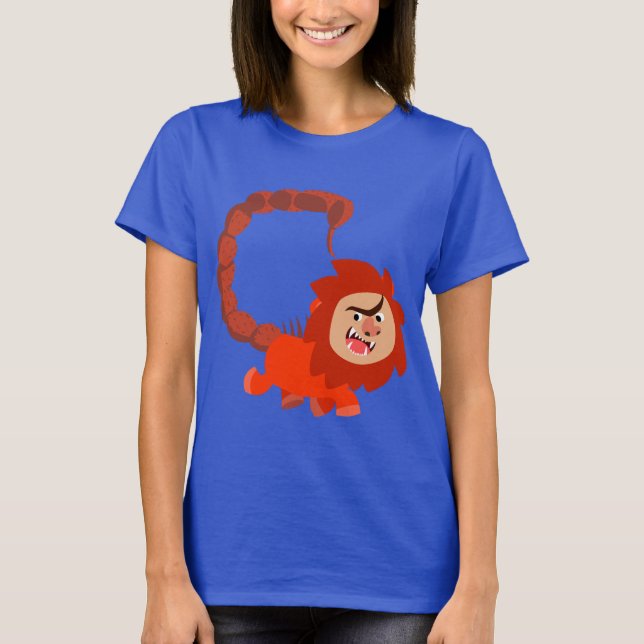 Joli T-shirt Femme Manticore Caricature souriante (Devant)