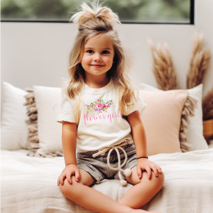 Joli T-Shirt Fleuriste Rose pour Mariage