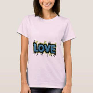 Joli T-Shirt Graffiti LOVE Rose