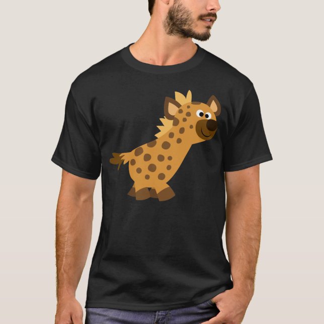 Joli T-Shirt Hyena Cartoon Walking (Devant)
