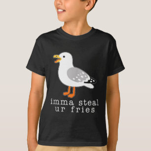 Joli T-shirt Je Vais Te Voler Tes Frites Mouette