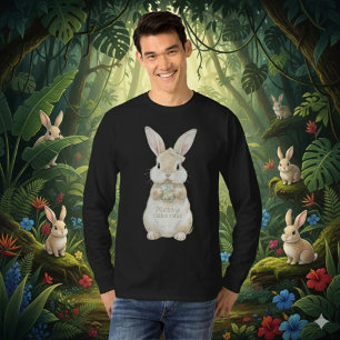 Joli T-Shirt Lapin Aquarelle Joyeux Noël