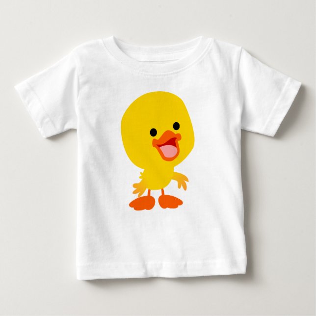 Joli T-Shirt pour bébé au canard souriant (Devant)