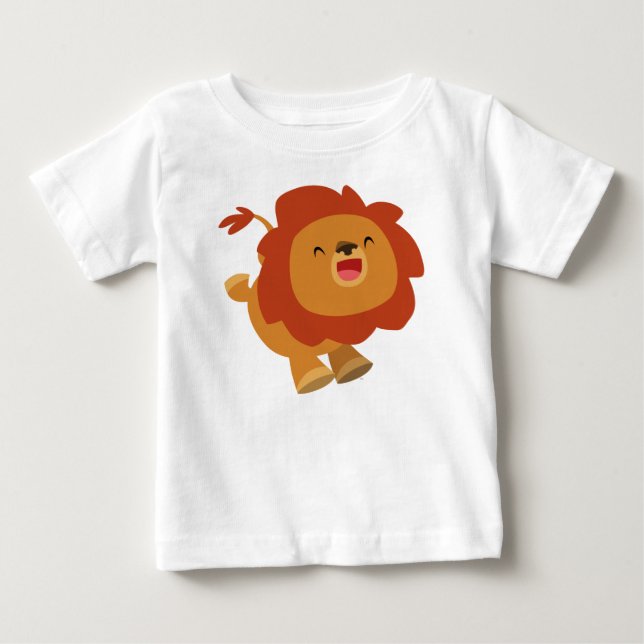 Joli T-Shirt pour bébé Lion en caricature (Devant)