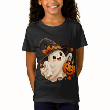 Joli T-Shirt pour enfants Halloween Fantôme Citrou