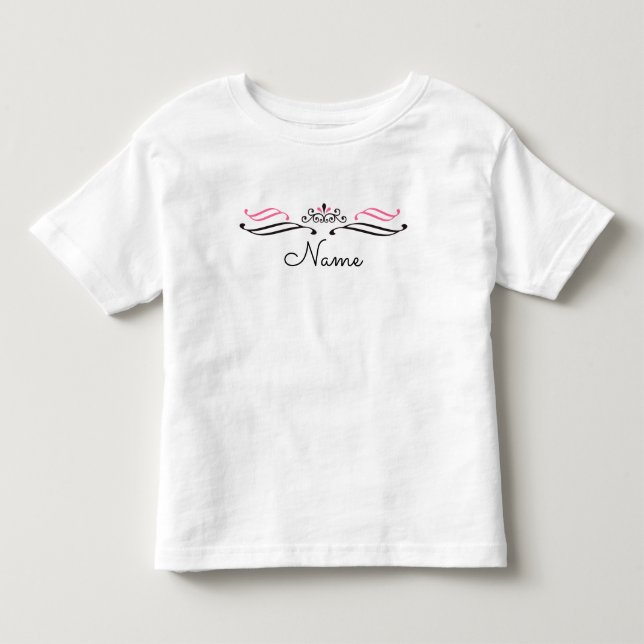 Joli T-shirt princesse personnalisé pour les tout- (Devant)