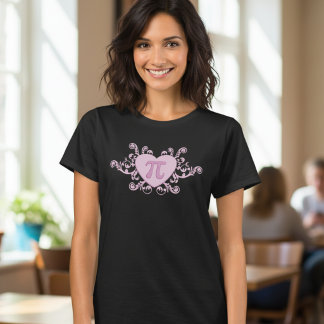 Joli T-Shirt Rose Pi dans un Cœur