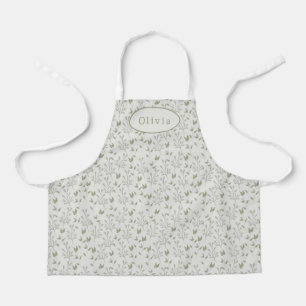 Joli tablier à motif de feuilles botaniques person