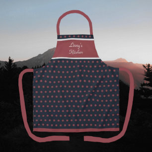 Joli tablier à pois noir et Terra Rosa