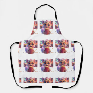 Joli tablier chat popcorn