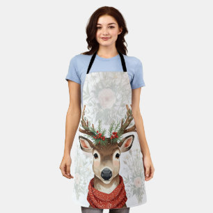 Joli tablier de Noël avec renne pour la fête d'hiv