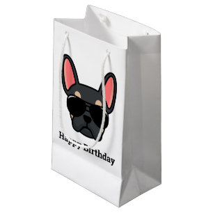 Joli Tan Noir Français Bulldog Face Petit Sac Cade