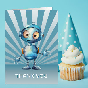 Joli thème Robot Anniversaire Merci