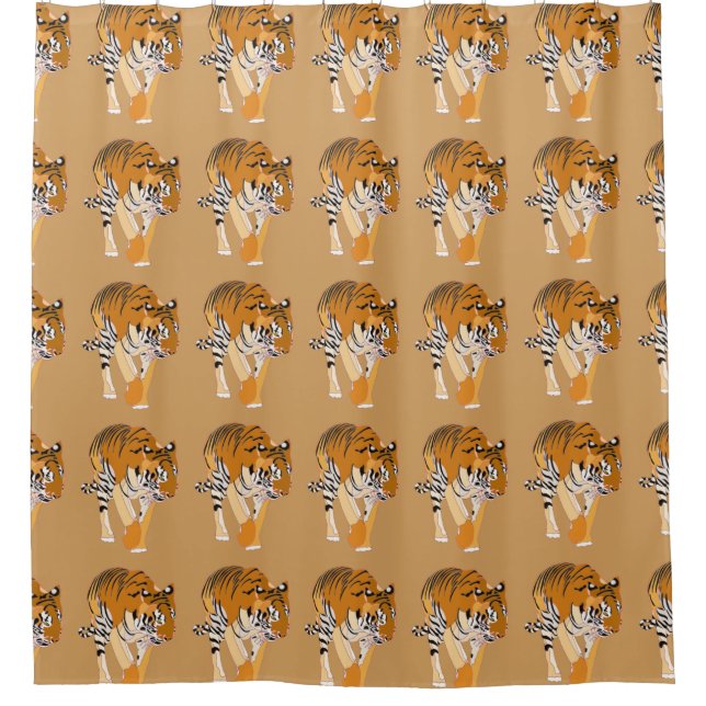 Joli Tigre Motif à thème rideaux de douche (Devant)
