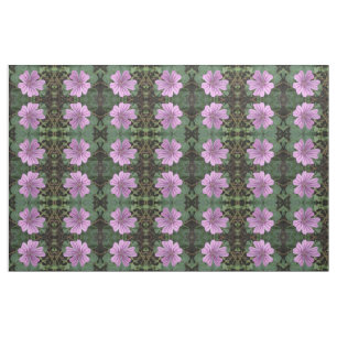 Joli tissu à motifs floraux Fleur sauvage violet