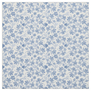 Joli tissu ethnique d'impression florale de bleu