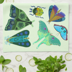 Joli torchon de cuisine papillon et papillon de nu