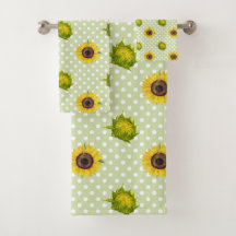 Joli tournesol fleuri rétro Vert Jaune mignonne