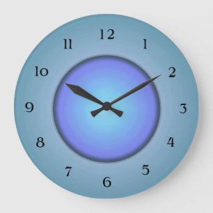 Joli Turquoise avec Mauve/Aqua > Horloge murale