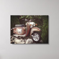 Joli vieux scooter simple impression