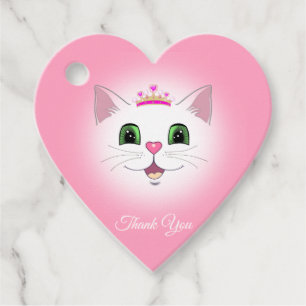 Joli visage de chat royal avec couronne Étiquette