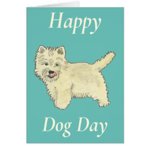 Joli West Highland Terrier Chien Heureux Anniversa
