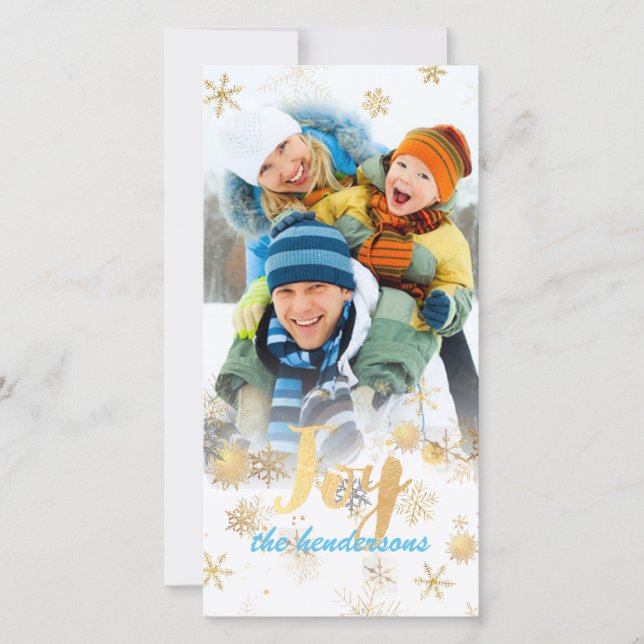 Joliday Greetings+Snowflakes+Imitate Foil Feiertagskarte (Vorderseite)