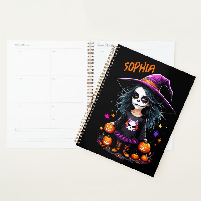 Jolie Adorable Kawaii Halloween sorcière (Devant avec enveloppe)