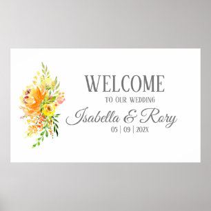 Jolie Affiche de Mariage Bouquet d'Été