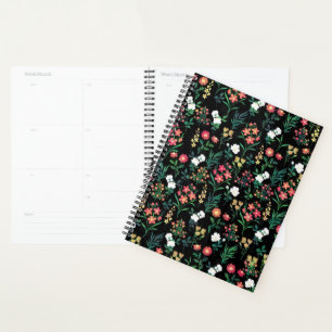 Jolie aquarelle Floral Botanique Noir Motif
