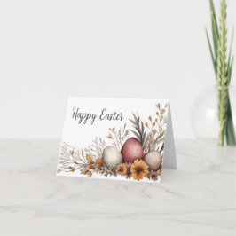 Jolie aquarelle Floral Oeuf de Pâques Carte de vac