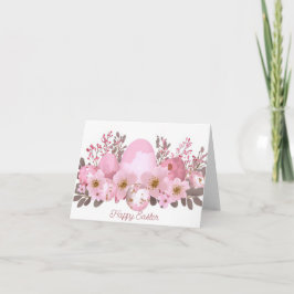 Jolie aquarelle Floral OEufs de Pâques Carte de va