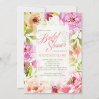 Jolie aquarelle Florale Invitation