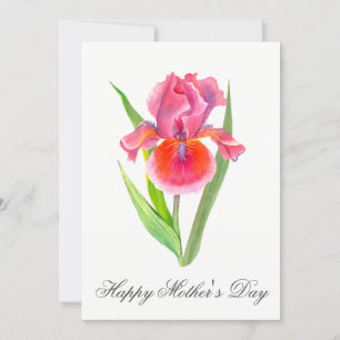 Jolie aquarelle Florals Carte de jour des mères