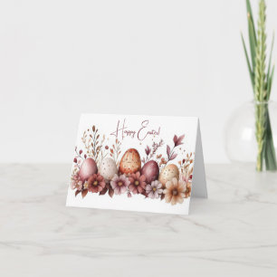 Jolie aquarelle OEufs de Pâques Carte de vacances