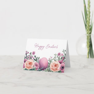 Jolie aquarelle OEufs de Pâques Carte de vacances