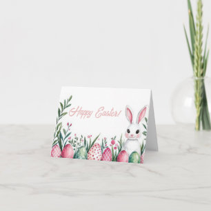 Jolie aquarelle OEufs de Pâques Carte de vacances