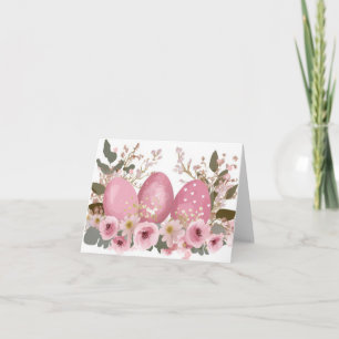 Jolie aquarelle OEufs de Pâques Carte de vacances