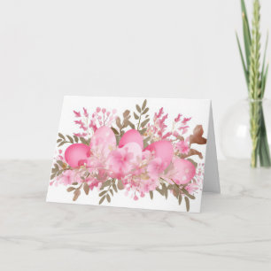Jolie aquarelle OEufs de Pâques Carte de vacances