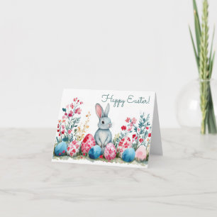 Jolie aquarelle OEufs de Pâques Carte de vacances