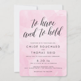 Jolie aquarelle Script mariage invitations