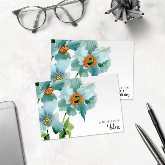 Jolie aquarelle Turquoises pies Personnalisé (Créateur téléchargé)