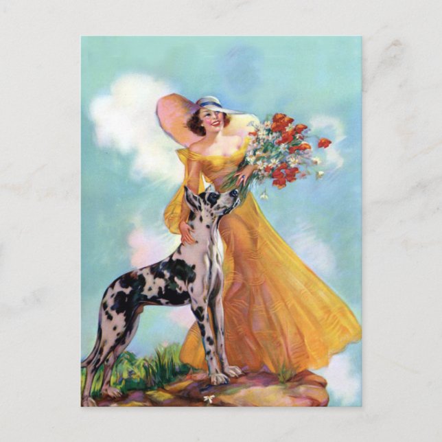 Jolie Art rétro en Carte pour notes (Devant)